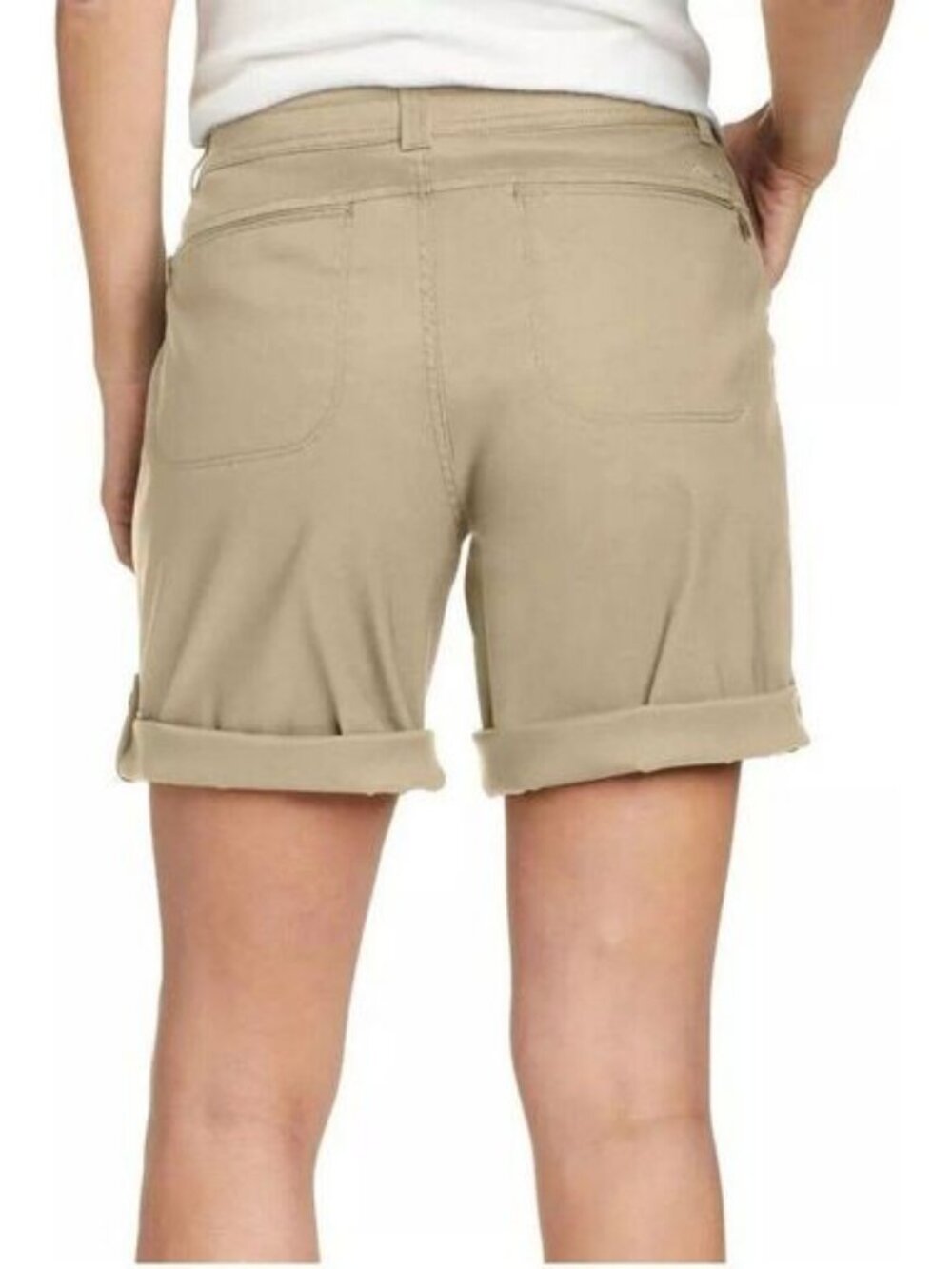 Eddie Bauer Women's Stretch UPF 50 Rolled Hem Adjustable Length Bermuda Shorts - Picture 3 of 8